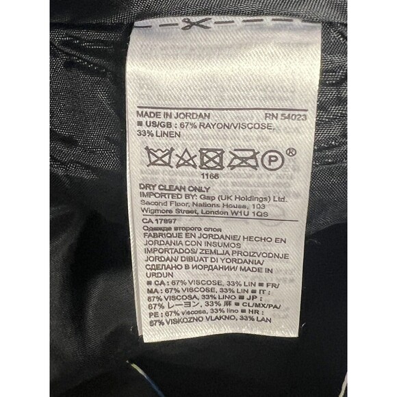 Banana Republic Avery-Fit Floral Pants Rayon Linen Black Inseam 26 Size 0 Career - Picture 8 of 9